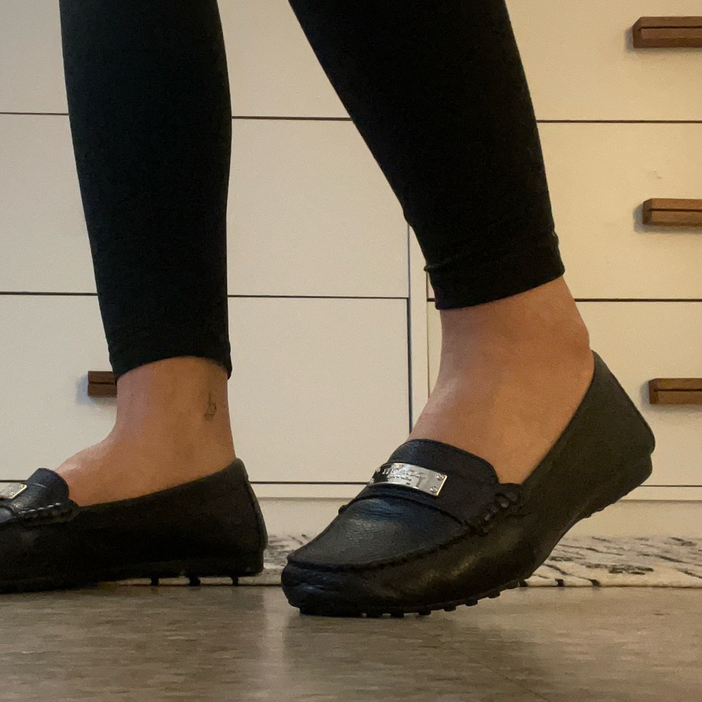 Coach Black Leather Loafers - Picture 2 of 6